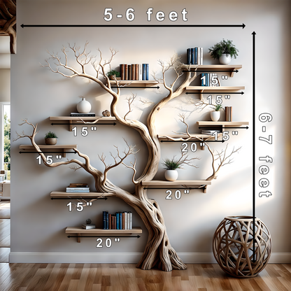 Children's Reading Tree – Handcrafted Wooden Wall Shelf