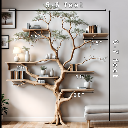 Cozy Corner Tree Shelf – Handcrafted Wooden Wall Shelf