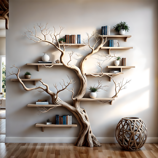 Children's Reading Tree – Handcrafted Wooden Wall Shelf