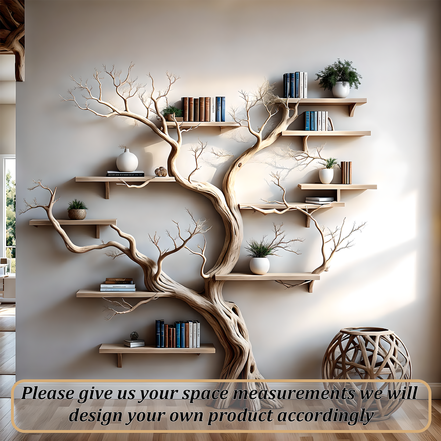 Children's Reading Tree – Handcrafted Wooden Wall Shelf