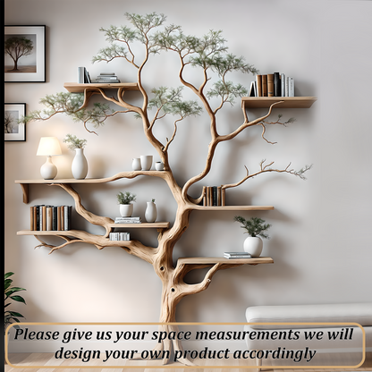 Cozy Corner Tree Shelf – Handcrafted Wooden Wall Shelf